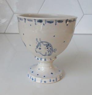 Sjoerd Jonkers - Twee Studio Keramische blauw witte bokalen kopen? Bied vanaf 30!