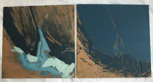 Fon Klement - 2-luik van hardboard drukplaten, ‘Accroissement’ – ca. 1975 kopen? Bied vanaf 50!