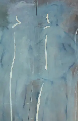 Jan Holleman - Olieverf op paneel, Compositie 1 - Ingelijst kopen? Bied vanaf 100!