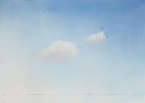 Gerard Koster - Aquarel: Landschap met wolken (ingelijst) kopen? Bied vanaf 255!