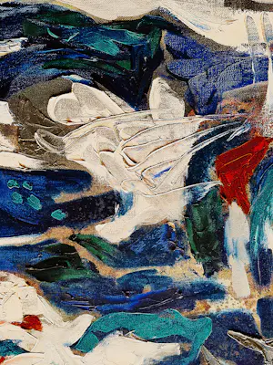 Ravindra Salve - Mumbai India - Zeer pasteus geschilderd olieverf op doek - abstract - gesign kopen? Bied vanaf 186!