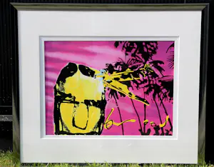 Herman Brood - Ingelijste zeefdruk: Pink indian (mooie lijst!) kopen? Bied vanaf 450!