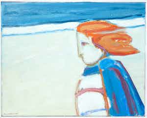 Paul Overhaus - Olieverf op doek, Door de wind - Ingelijst verkocht voor € 1!