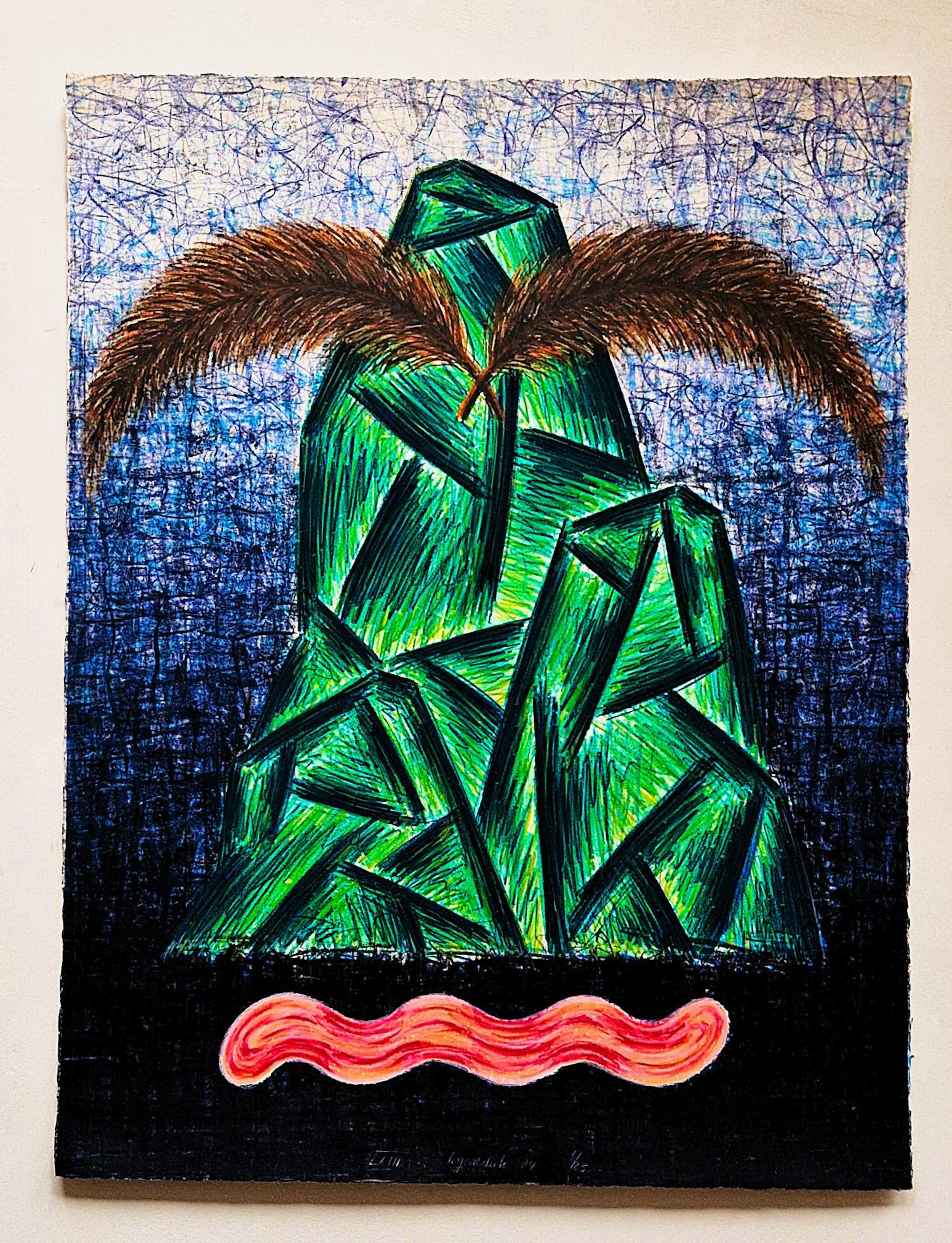 Herman Geerdink - Grote handegekleurde lithografie - 1963 - zeer kleine oplage (25) kopen? Bied vanaf 42!