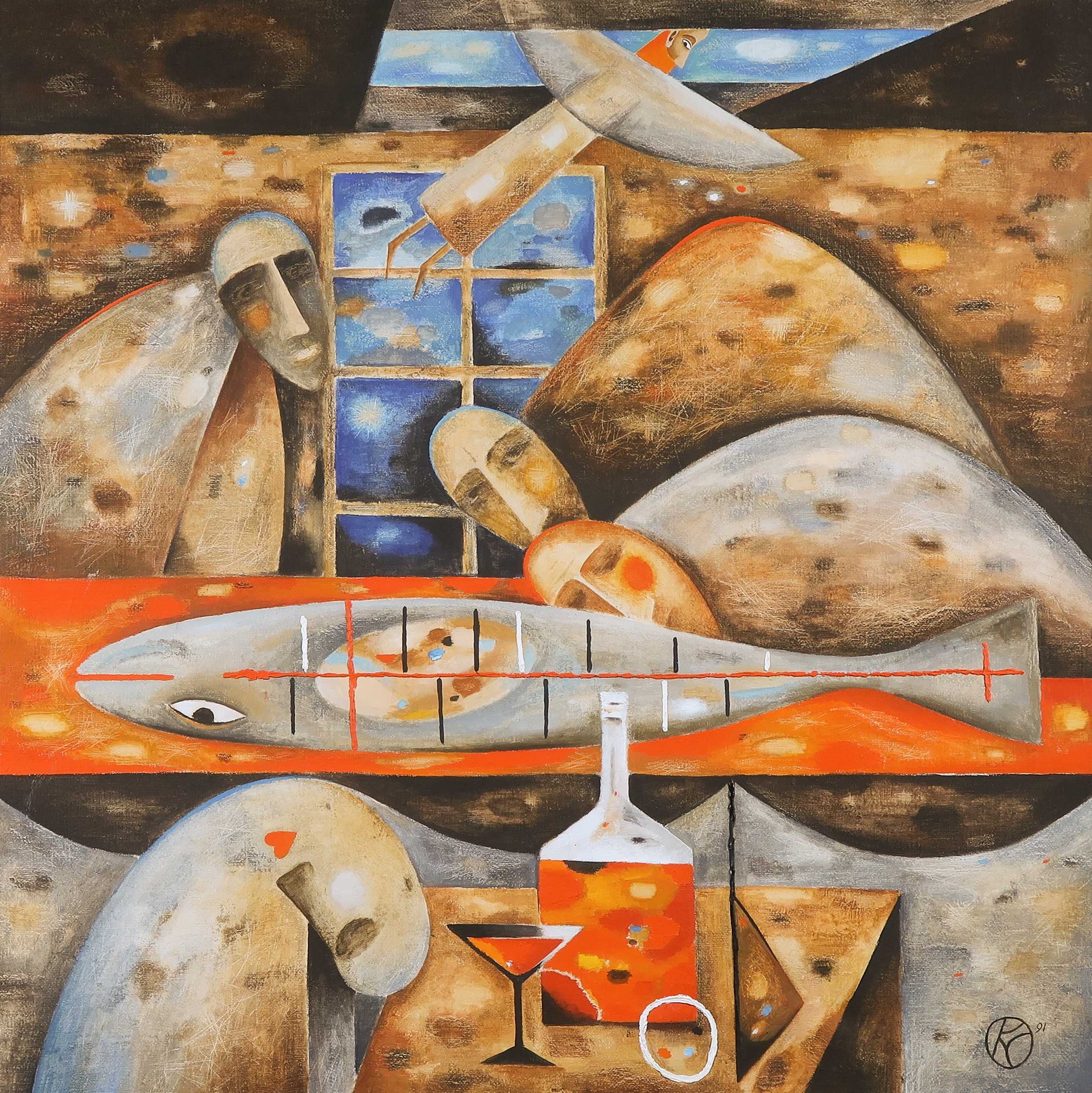 Sergei Kolevatykh - Olieverf op doek, The incident - Ingelijst (Groot) kopen? Bied vanaf 250!