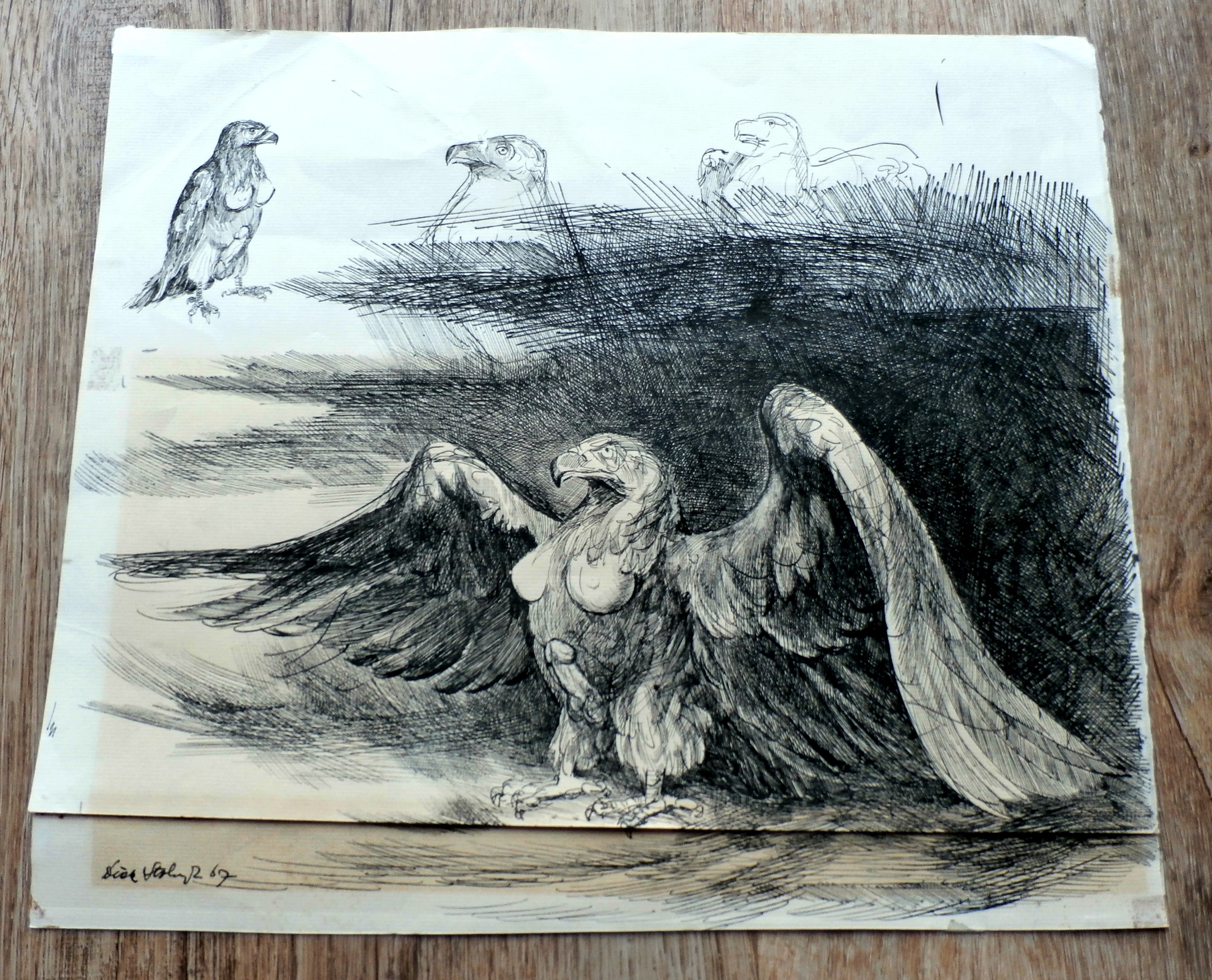 Dick Stolwijk - tekening - 1967 kopen? Bied vanaf 50!