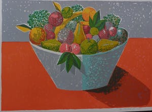 Hendrik Jan Visser - Kleurenzeefdruk STILLEVEN met FRUIT Handgesigneerd, kopen? Bied vanaf 1!