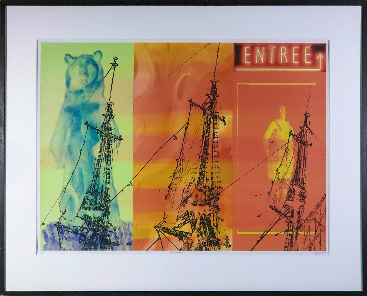 Alfred Degens - Lambda Print op papier, Bear Standing - Ingelijst (Zeer groot) kopen? Bied vanaf 50!