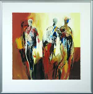 Peter Meijer - Zeefdruk, Wandeling - Ingelijst verkocht voor € 50!