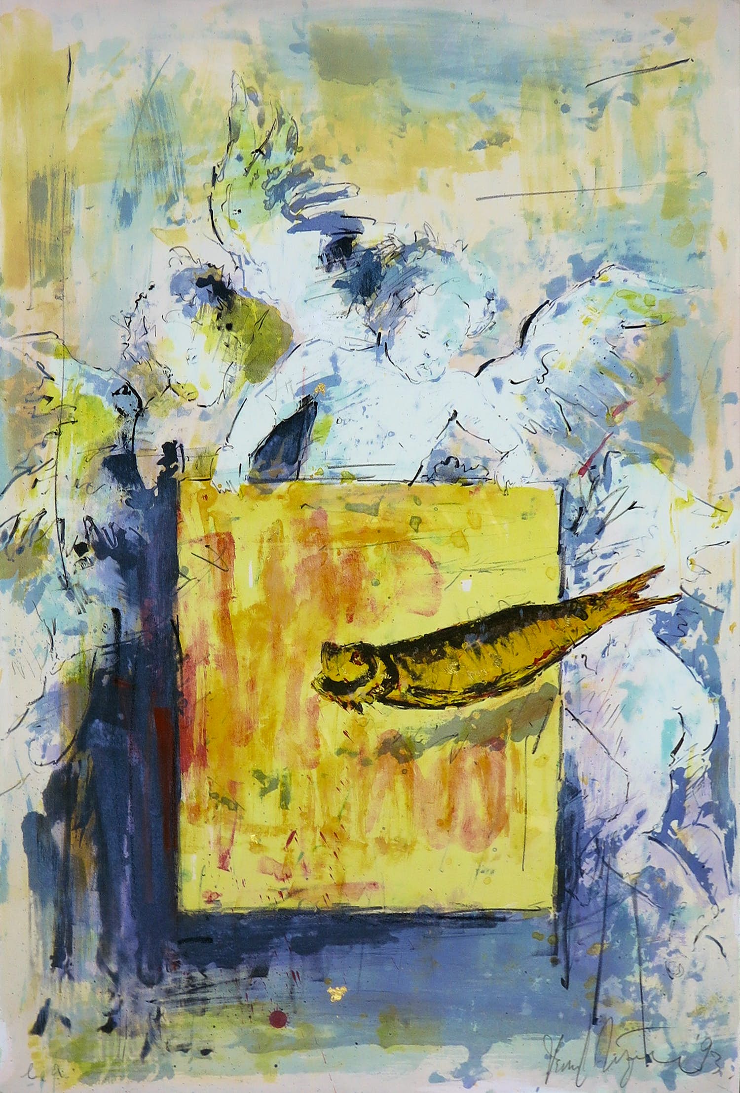 Niet of onleesbaar gesigneerd - Zeefdruk, Zonder titel kopen? Bied vanaf 1!