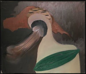 Sieg Maandag - Olieverf op doek, De grote masturbator kopen? Bied vanaf 100!