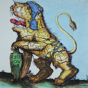 Rob Scholte - Zeefdruk, De angst - Ingelijst (Groot) kopen? Bied vanaf 100!