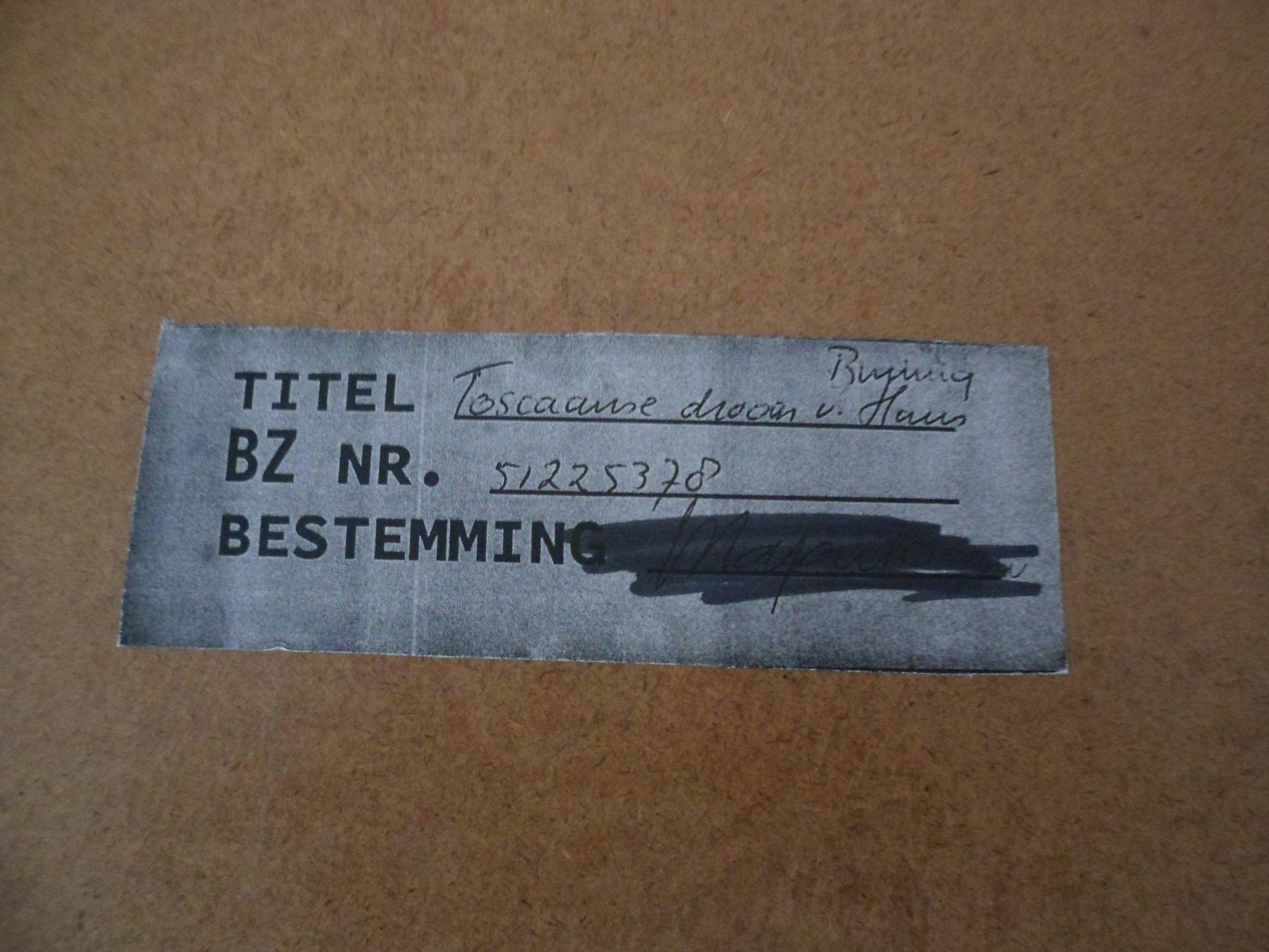 Hans Buining - Kleuren ets , titel, "Toscaanse droom ". kopen? Bied vanaf 20!