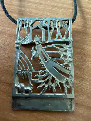 Jeroen Krabbé - Zilveren hanger / broche uit 1999 gesigneerd vendu pour 55€ !