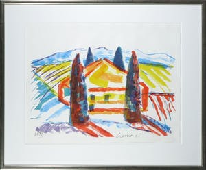 Jan Cremer - Litho, La Luce di Toscana - Ingelijst kopen? Bied vanaf 250!