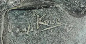 Kobe - Gepatineerd bronzen sculptuur: Le quatre vents kopen? Bied vanaf 2750!