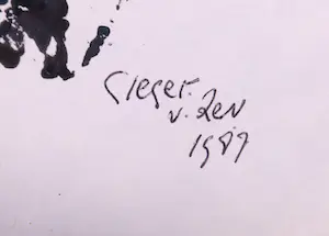 Fred Sieger - Gemengde techniek op papier, Abstracte compositie - Ingelijst kopen? Bied vanaf 1!