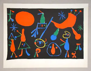 Joan Miro - Barcelona - 1949 - Lithografie met sjabloonkleuring kopen? Bied vanaf 120!