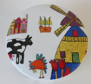 Plateelfabriek Schoonhoven N.V. - Porseleinen dekseldoos De smaak van kunst kopen? Bied vanaf 19!