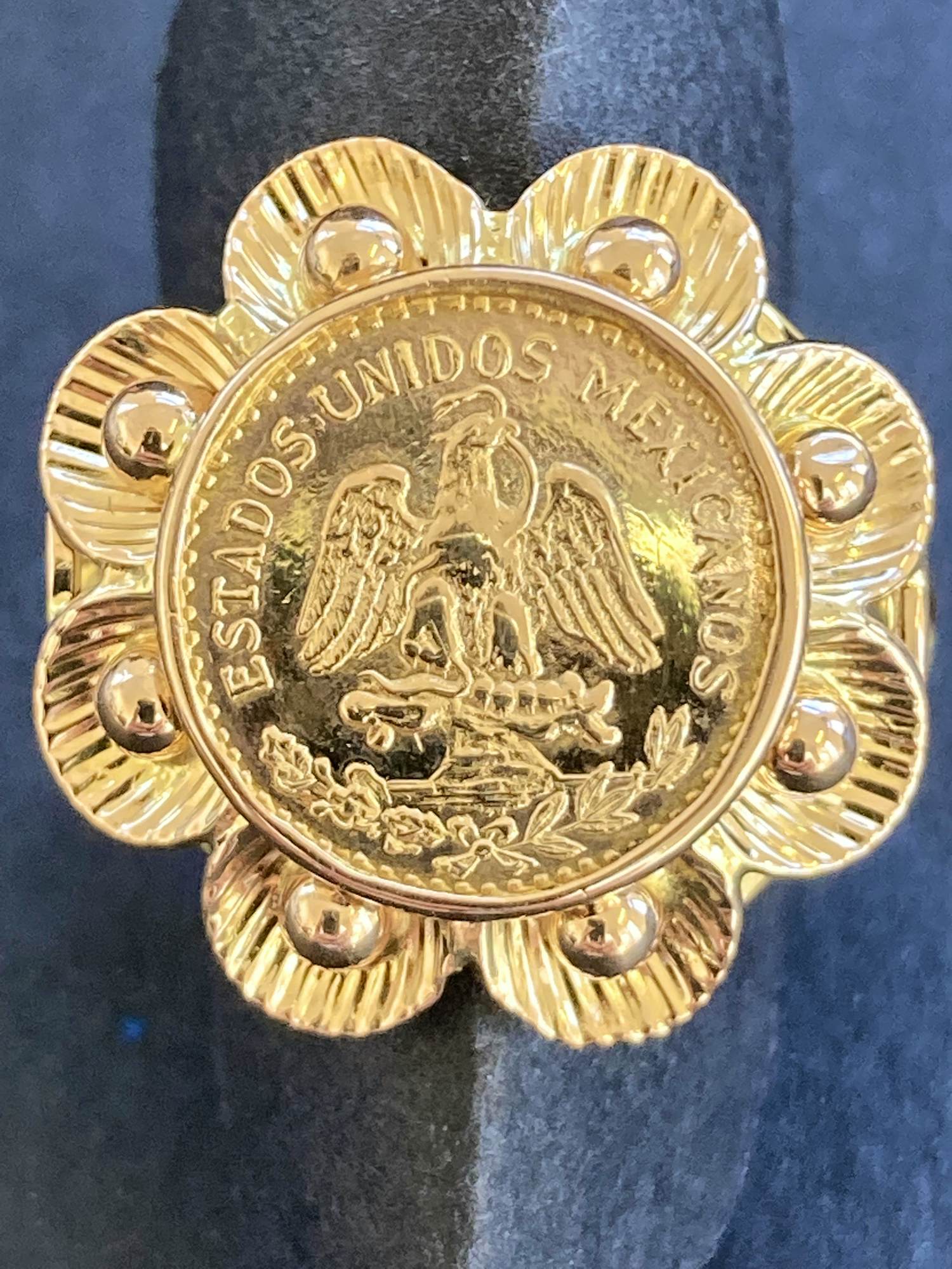 18 karaats geelgouden munt ring kopen? Bied vanaf 535!