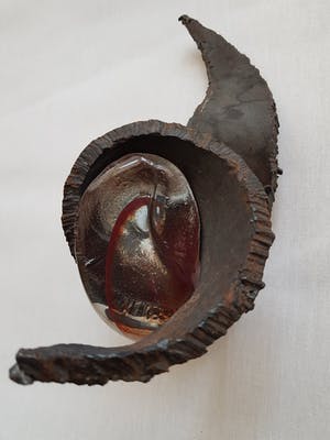 Theo ten Have - "De Krul" (nr. 41) teer glas en ruw ijzer sierlijk gekruld kopen? Bied vanaf 1045!