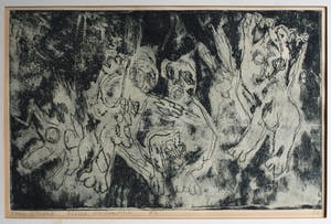 Thom Gerrard - Ingelijste ets , Kleine nachtmerrie – 1962 – nr. 1 van oplage van 3 ex. kopen? Bied vanaf 1!