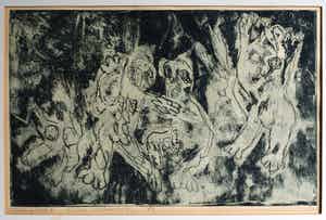 Thom Gerrard - Ingelijste ets , Kleine nachtmerrie – 1962 – nr. 1 van oplage van 3 ex. verkocht voor € 1!