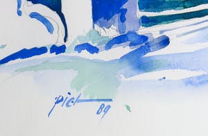 Piet Snoeren - Aquarel, Landschap - Ingelijst kopen? Bied vanaf 1!