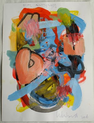 Peter Klashorst - Acrylverf op papier – Abstract 14 - 2016 kopen? Bied vanaf 35!