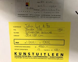 John Lie a Fo - Leeuwenkoning - gemengde techniek, Ingelijst (Groot) kopen? Bied vanaf 280!