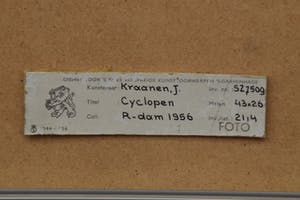 Jaap Kraanen - Cyclopen - 1956 - Linosnede op papier - BKR Rotterdam kopen? Bied vanaf 20!