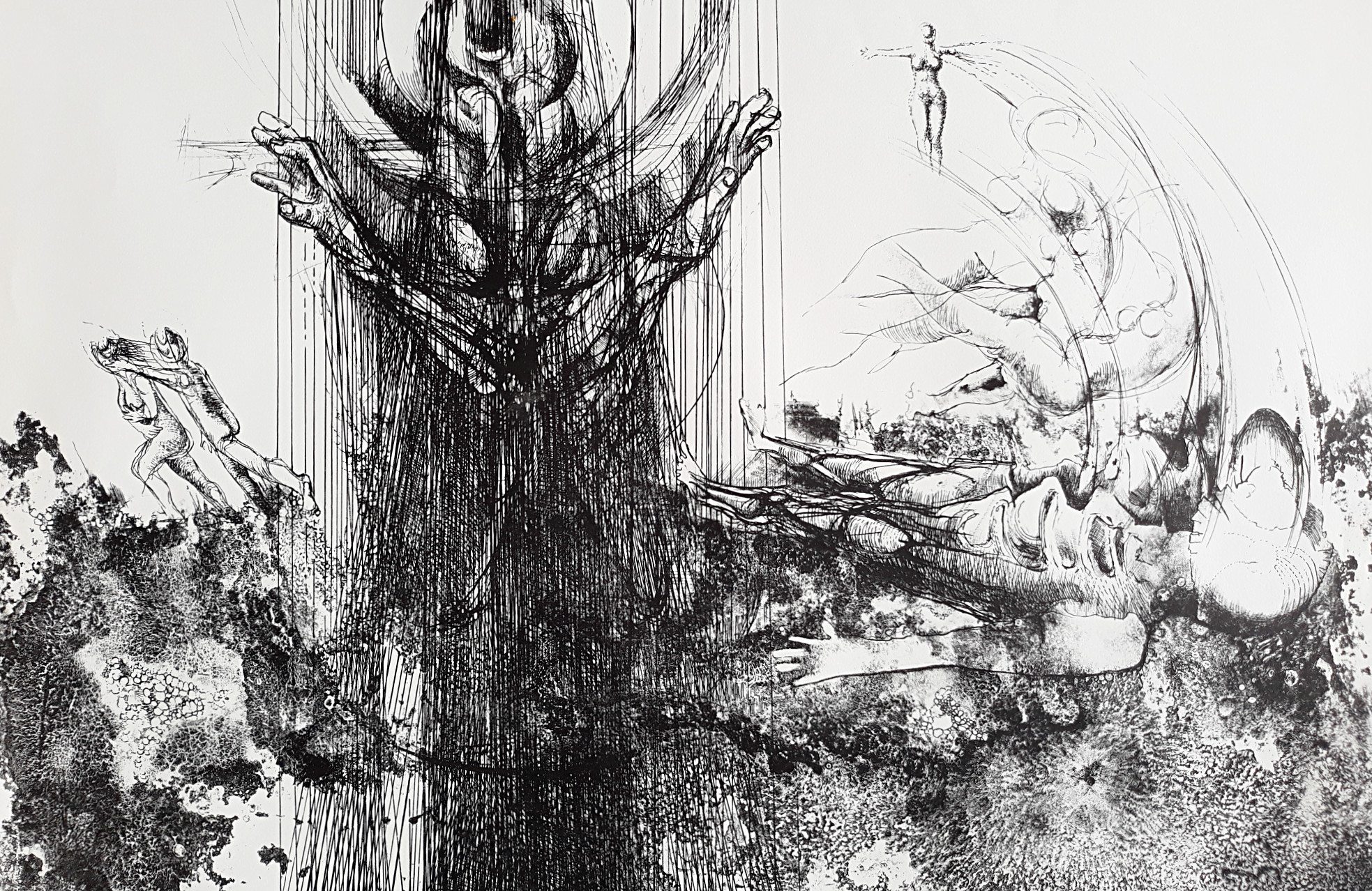 Aat Verhoog - Compositie met figuren, litho kopen? Bied vanaf 25!