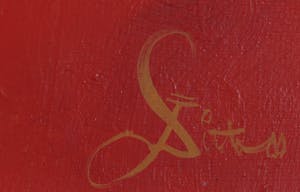 Franscz Witte - Gemengde techniek op papier, Rood geel abstract kopen? Bied vanaf 1!