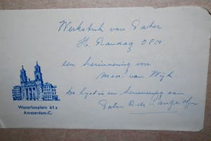 Humbert Randag - ontwerp kerkraam - gesigneerd met opdracht (Amsterdam) kopen? Bied vanaf 45!