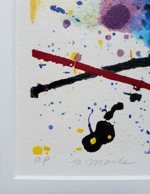 Sam Francis - Abstracte compositie, zeefdruk (prachtig ingelijst, groot) kopen? Bied vanaf 2750!