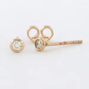 Acheter18k rosé gouden oorknoppen bezet met briljant geslepen diamant tot. 0,20ct? Enchérissez de 260!