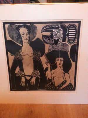 Willem Snitker - 1938-2015 2 x vrouwelijk naakt verkocht voor € 65!