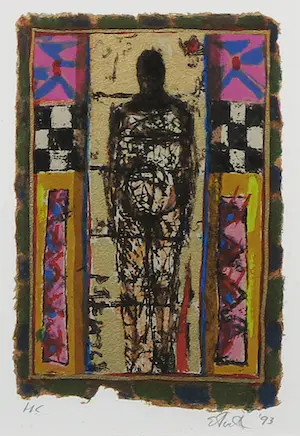 Eric Toebosch - Zeefdruk, Zonder titel - Ingelijst kopen? Bied vanaf 35!