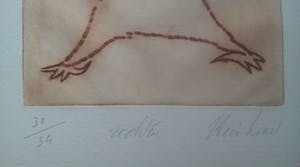 Reinhoud D'Haese - Rechter/Getuige - etsen - ingelijst kopen? Bied vanaf 225!