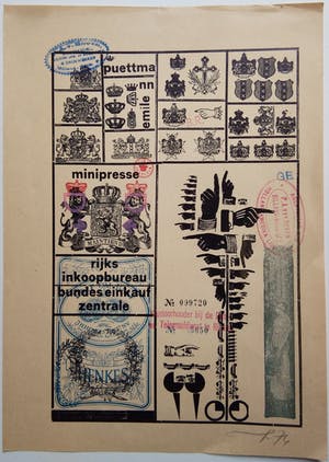 Emile Puettmann - Minipresse Dadaisme /Typografie - Lithografie 1974. kaufen? Bieten Sie von 35!