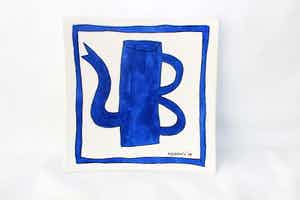 Klaas Gubbels - Klaas Gubbels - blauwe koffiepot verkocht voor € 289!