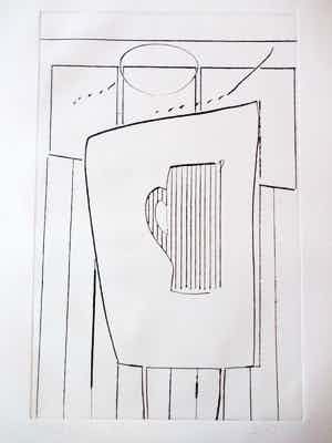 Dick Elffers - Tafel met koffiepot - Ets verkocht voor € 45!