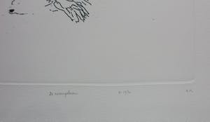 Jaap Hillenius - ets: liggend naakt koppel - 1970 kopen? Bied vanaf 65!