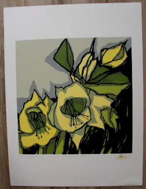 Fon Klement - Boardsnede: "copie de fleurs" - 1998 kopen? Bied vanaf 125!