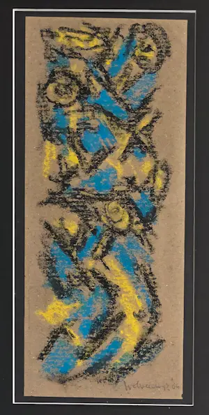 Theo Wolvecamp - Abstracte compositie (Pastel op papier - uniek) kopen? Bied vanaf 650!