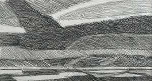 Paul Overhaus - Zwart krijt, Geabstraheerd Landschap - Ingelijst kopen? Bied vanaf 1!