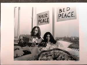 Nico Koster - John Lennon Yoko Ono Hilton Amsterdam 1969 verkocht voor € 95!