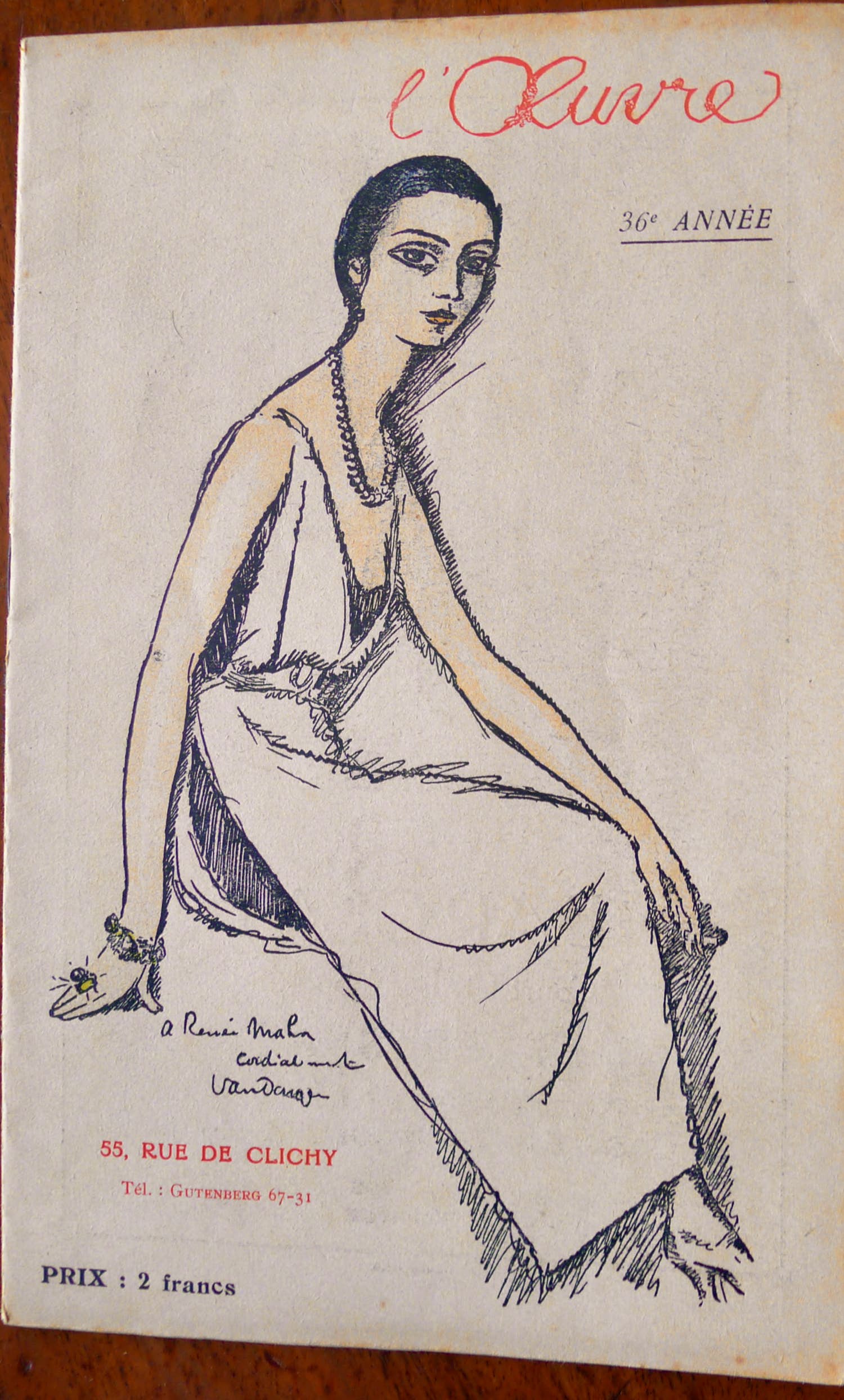 Kees van Dongen - L'oeuvre,lithografie cover , inclusief boekje, 1923 verkocht voor € 150!