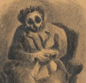 Johan Lennarts - Figuur in stoel kopen? Bied vanaf 120!