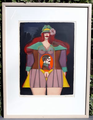 Richard Lindner - In blijde verwachting, litho (netjes ingelijst) kopen? Bied vanaf 300!